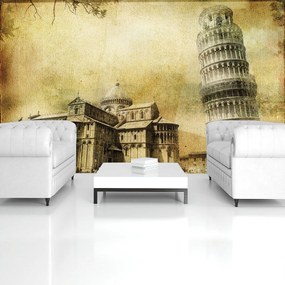 Fototapet - Vintage Art Pisa (152,5x104 cm)