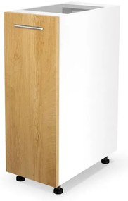 Dulap inferior de bucătărie Verlene (Lemn natural + Alb). Promo -6%. 1048693