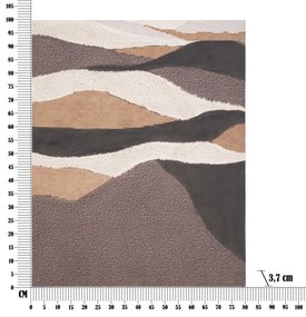 Tablou decorativ multicolor din lemn de Pin si panza, 80x3,7x100 cm, Darky Mauro Ferretti