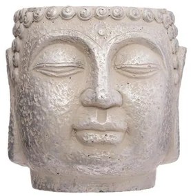 Ghiveci Cap Buddha H17,5 cm Crem