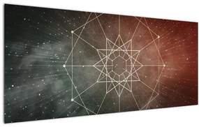 Tablou - Dodecagrama cosmică (120x50 cm)