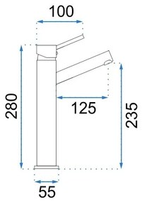 Baterie Lumi gri mat înaltă – H 28 cm