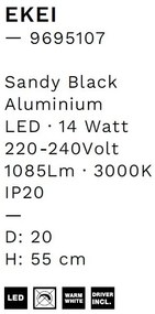Lustra LED design ambiental EKEI negru