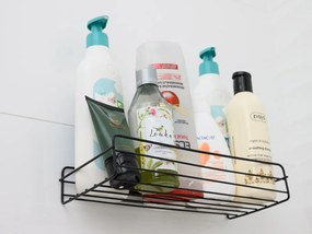 Etajera de baie fara gaurire VIENTO, neagra