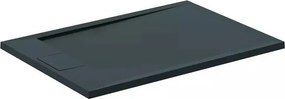 Cadita de dus dreptunghiulara Ideal Standard i.life Ultra Flat S negru intens 100x70 cm