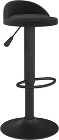 vidaXL Scaun de bar, negru, catifea