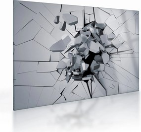 Tablou pe sticlă abstracție 3D (70x50 cm)