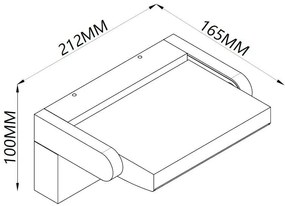 Aplica de perete exterior LED, Protectie IP54, Senzor de miscare, Cooper negru MA-8473