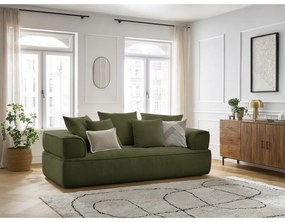 Canapea verde cu tapițerie din chenille 237 cm Whesley – Bobochic Paris