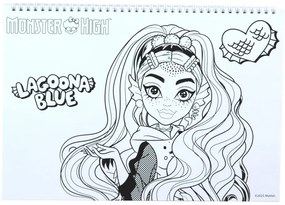 Monster High Crew Caiet de schițe spiralat A/4 cu 40 de pagini și autocolante