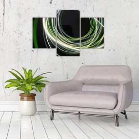Obraz cu linii verzi (90x60 cm)