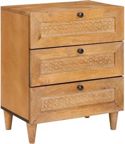 vidaXL Dulap de noapte cu sertar Maro deschis 50 x 33 x 62 cm