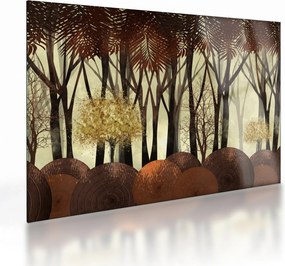 Tablou pe sticlă - Pădure decorativă (70x50 cm)