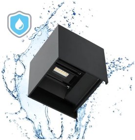 Aplică LED de exterior QUERK 2xLED/3W/230V 3000K IP54 negru