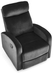 Fotoliu recliner Wonder negru H98 cm