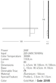 Aplica LED dimabila design minimalist decorativ Tori II
