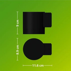 Philips - Aplică de perete pentru exterior FYLX 1xGU10/5W/230V neagră IP44