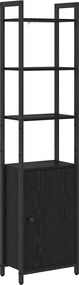vidaXL Dulap pentru cărți Stejar Negru 40 x 24 x 161 cm Lemn compozit