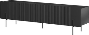 Dulap TV Malmi 200 cm - negru mat / picioare negre