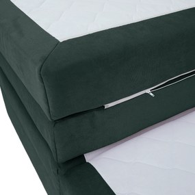 Pat boxspring, 200x200, verde, APRIL