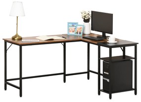 HomCom birou pentru calculator, stil industrial, 150x120x75cm | Aosom Ro