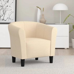 345024 vidaXL Fotoliu, crem, material textil
