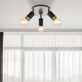 Spot JOSEBA 3xE27/60W/230V lemn negru Globo 54032-3B