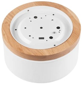 Plafonieră BELLADONNA 1xE27/15W/230V d. 30 cm alb/stejar Brilagi