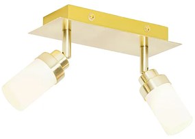 Spotlight modern pentru baie din alamă cu 2 lumini IP44 - Japie