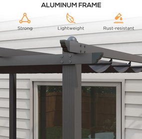 Outsunny Pergola cu Acoperis Retractabil de 3 x 3 (m) | Aosom Romania