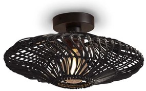 Plafoniera eco din ratan Zanzibar flat 40cm S, bl