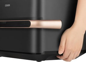 La mâna a doua: Friteuza cu aer cald Cosori Dual Blaze TwinFry CAF-TF101S, 10 L, 6 programe, 240°C, Timer, ThermoIQ, Negru