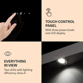 Aurora 60 Smart, Hotă, 550 m³/h, 60 cm, hotă de coș de fum, lumină de fundal, clasa de eficiență energetică A++
