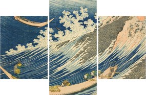 Tablou - Katsushika Hokusai, Fishing Boats at Choshi in Shimosa (Soshu Choshi) , reproducere (90x60 cm)