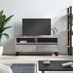 831250 vidaXL Comodă TV, gri sonoma, 100x34,5x44,5 cm, lemn prelucrat