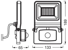 Osram - Proiector LED cu senzor ENDURA LED/30W/230V IP44