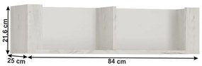 Poliţă TIP 62, alb craft, ANGEL