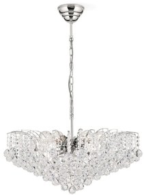 Candelabru cristal Asfour design lux KRISTALL KLASSISCH 10L chrome plated/clear