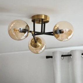 Brilagi - Plafonier aplicat MALIVA 3xE14/15W/230V auriu