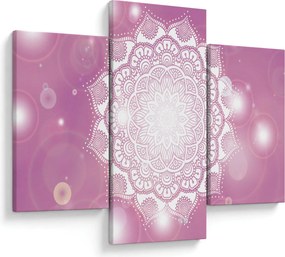 Tablou - Mandala pe fundal roz (90x60 cm)