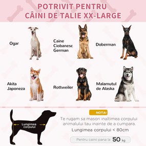 PawHut Patut pentru Caini 50kg max Inaltat cu Geanta de Voiaj si Picioare Antiderapante, Pat pentru Caini si Pisici | Aosom Romania