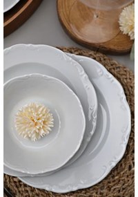 Set de masă 18 piese, alb/porțelan