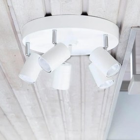 ByRydens 4200730-5002 - Plafonieră CORRECT cu 5 spoturi GU10/7W/230V, albă
