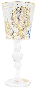 Pahar apă, Pip Studio, Golden Flower, 360ml, colecția Royal White