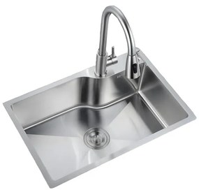 Chiuveta Bucatarie Profesionala , Inox, GW INOX SATIN, 75X45 CM