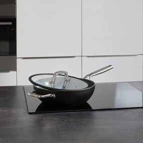 Tigaie tip wok cu capac/cu suprafață ceramică ø 28 cm Meda 3.0 – FABINI