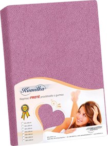 Cearşaf din bumbac fin Kamilka, violet închis, 140 x 200 cm