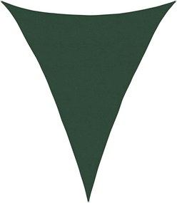 vidaXL Pânză parasolar, verde deschis, 5x7x7 m, HDPE, 160 g/m²