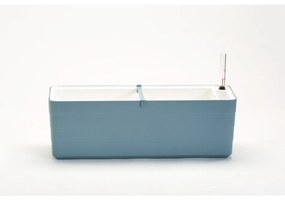 Ghiveci cu auto-irigare Berberis 60, grialbastru + alb, 60 cm