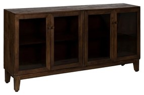 Vitrină maro din lemn de mango 180x87x35 cm Ravi – Ixia
